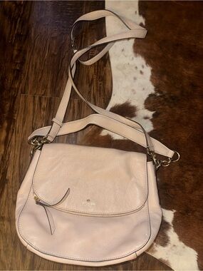 Kate Spade Pebbled Leather Shoulder Crossbody in Blush